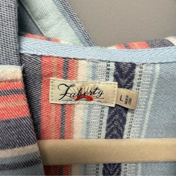 Faherty Baja Striped Sierra Poncho - Picture 5 of 8